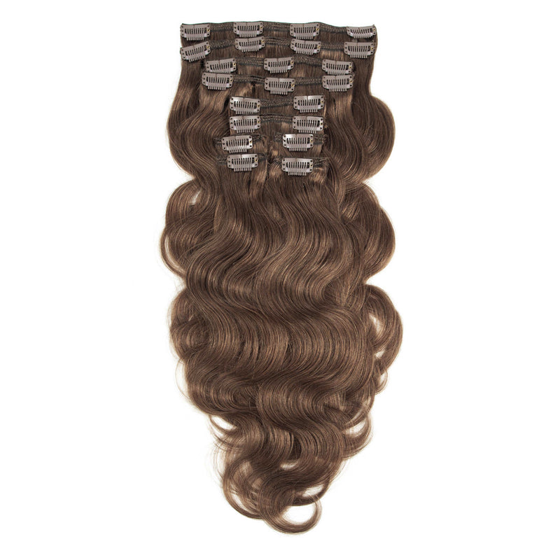 Body Wave Natural Human Hair Extensions Clip In