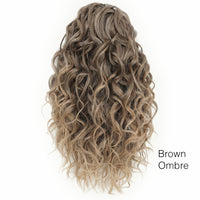 Brown ombre hair extension on a white background