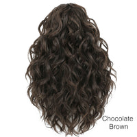 Chocolate brown hair extension on a white background