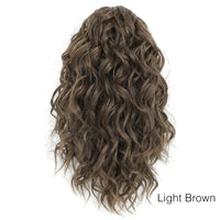 Light brown hairpiece with wavy texture on a white background