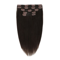 Clip In Hair Extensions #1c Midnight Brown 13"