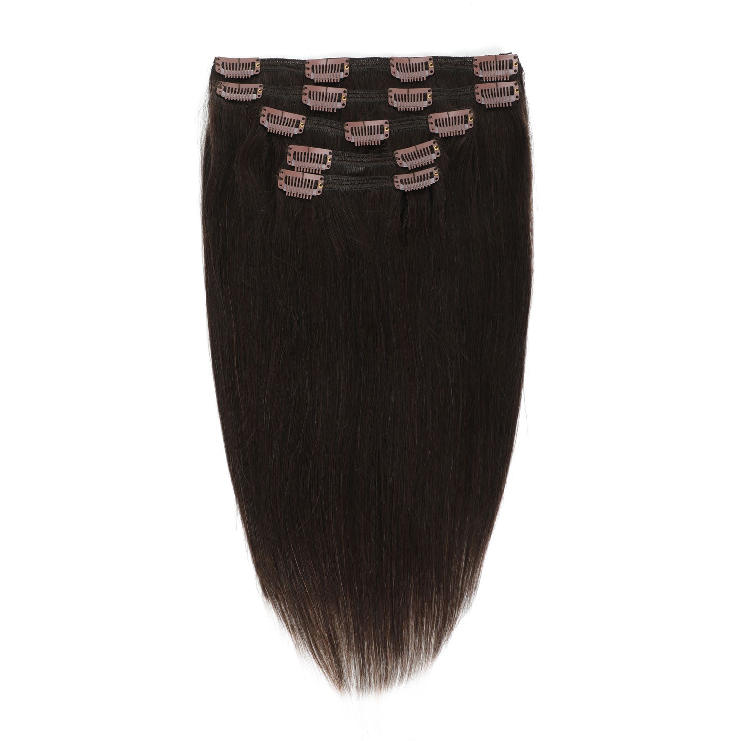 Clip In Hair Extensions #1c Midnight Brown 13"
