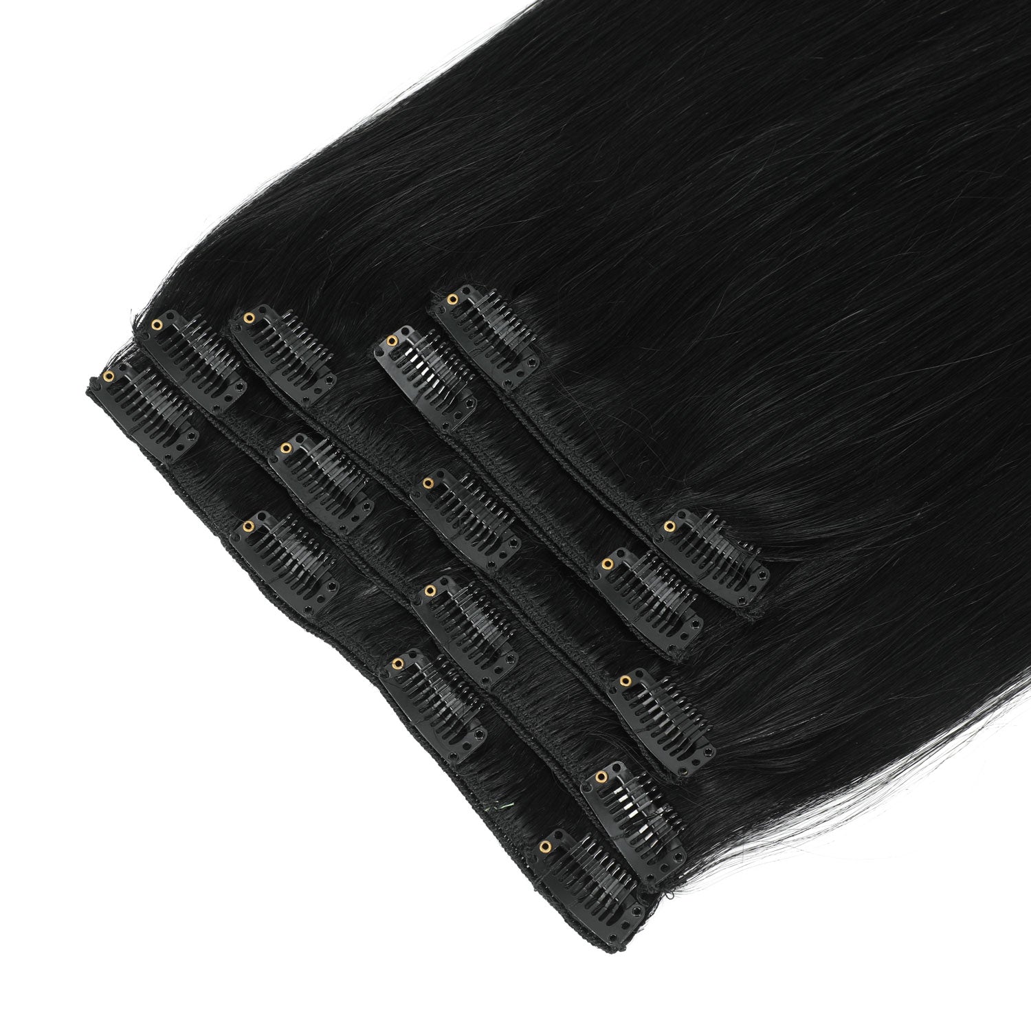Clip In Hair Extensions #1 Jet Black 13"
