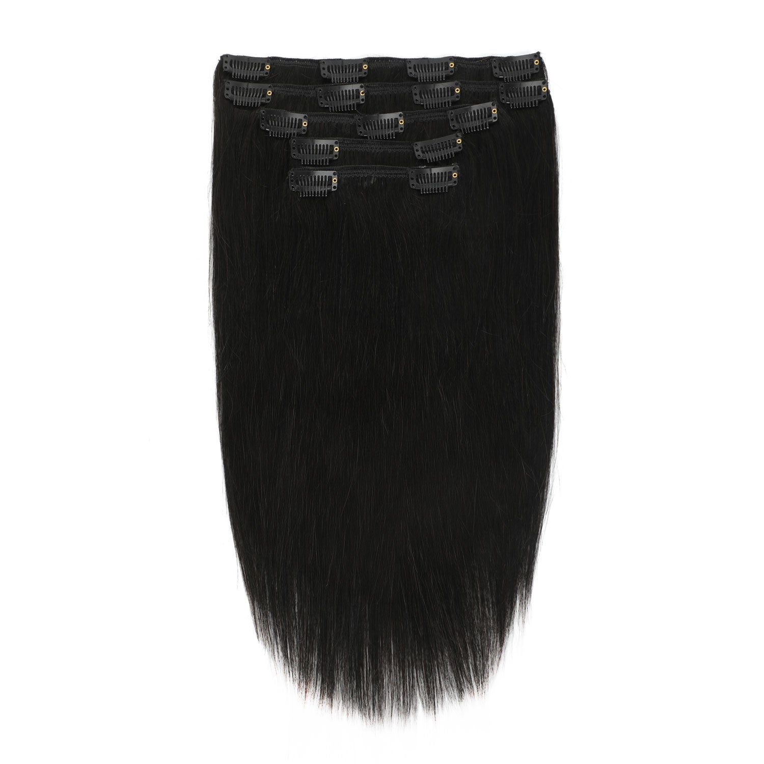 Clip In Hair Extensions #1b Natural Black 13"