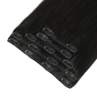 Clip In Hair Extensions #1b Natural Black 13"