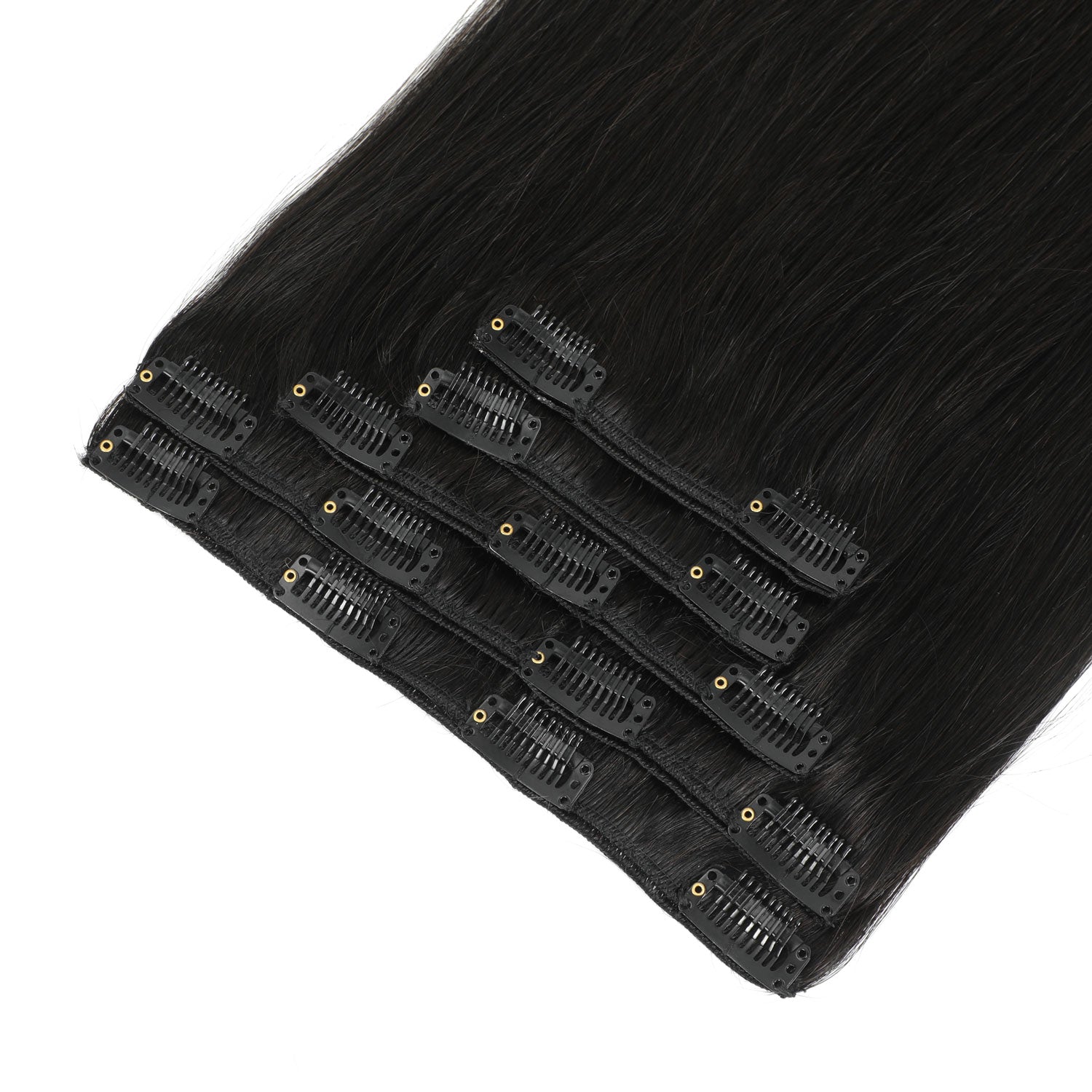 Clip In Hair Extensions #1b Natural Black 13"