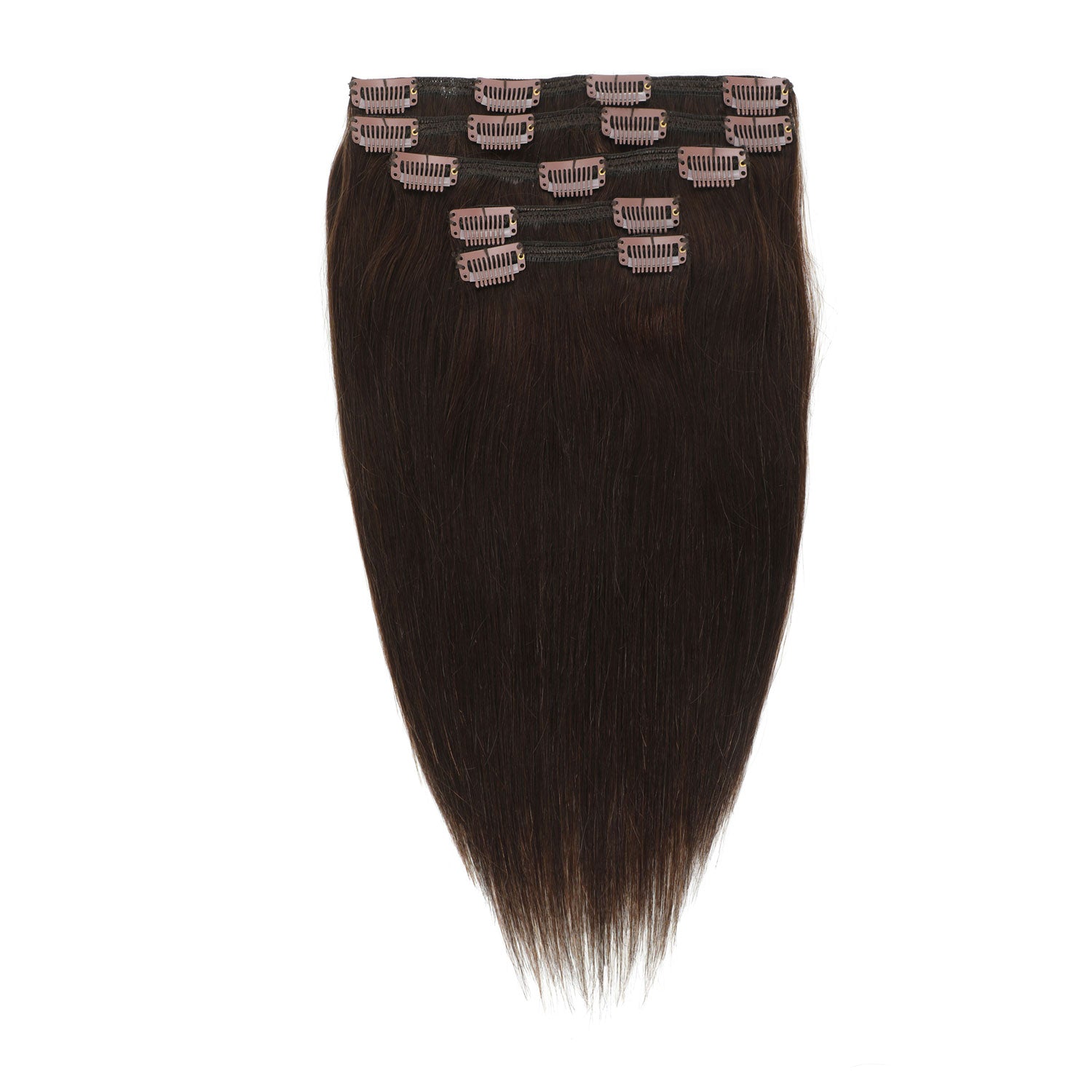 Clip In Hair Extensions #2 Dark Brown 13"