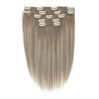 Clip In Hair Extensions #17/17/1001 Cool Beige Blonde Balayage 13"