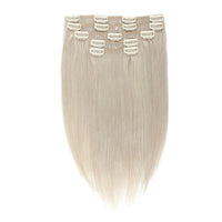 Clip In Hair Extensions #60a Cool Platinum Blonde 13"