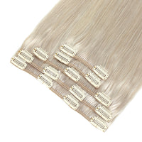 Clip In Hair Extensions #60a Cool Platinum Blonde 13"