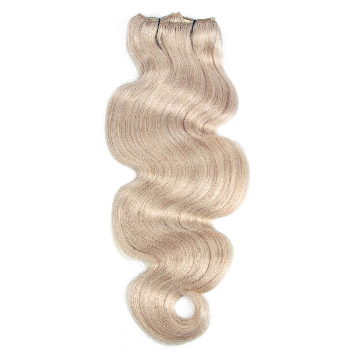 Clip In Wavy Human Hair Extensions #18a Ash Blonde