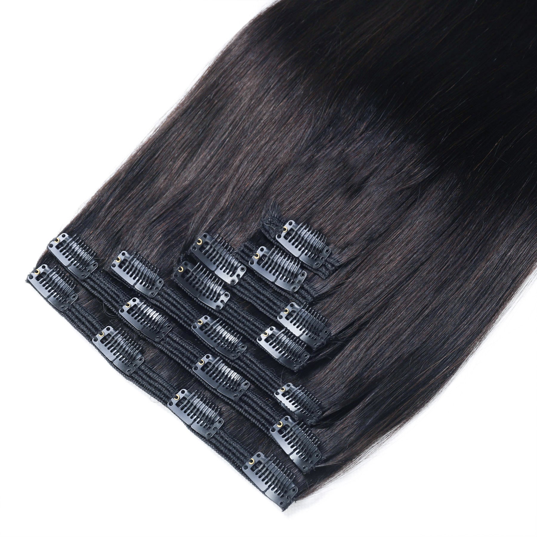 Clip In Hair Extensions 1c Midnight Brown 17