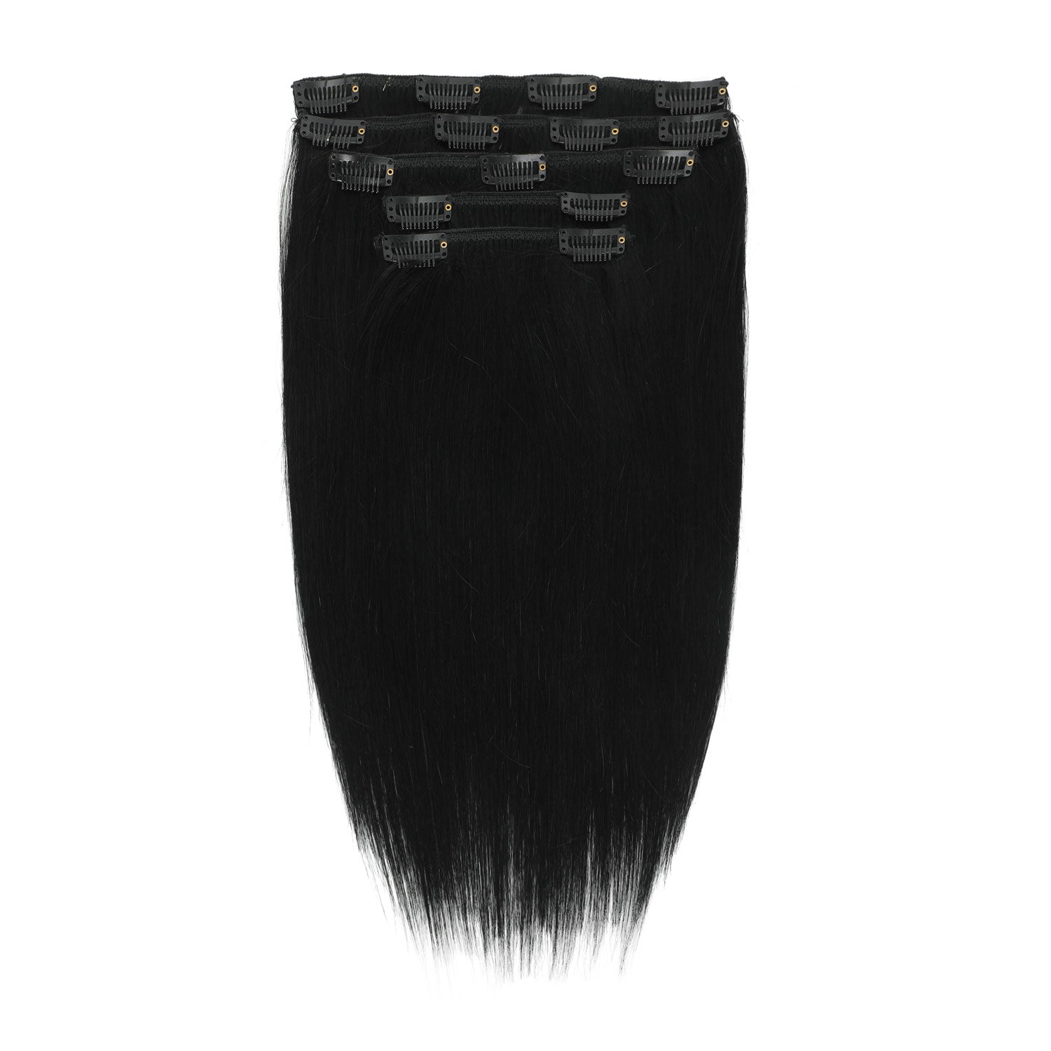Clip In Hair Extensions #1 Jet Black 13"