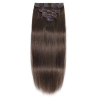 Clip In Hair Extensions Brown 17" SALE
