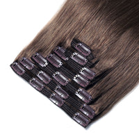 Clip In Hair Extensions Brown 17" SALE