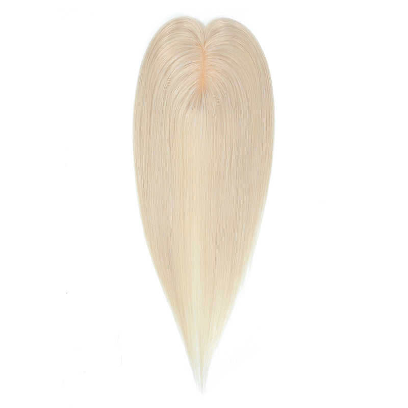 Blonde hair extension on a white background