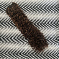 Curly Hair Clip In Human Hair Extensions 3C #2/10 Dark Brown & Caramel Mix SALE