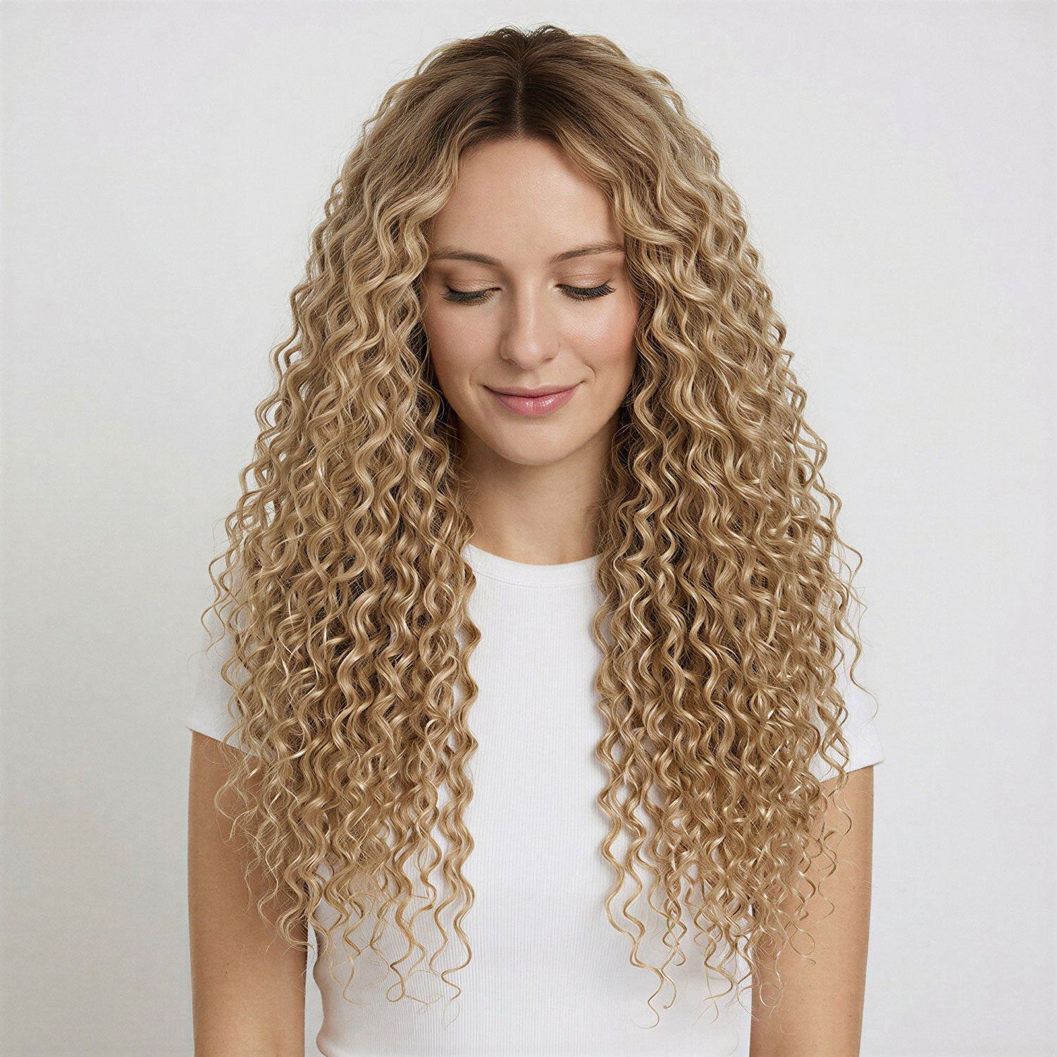Curly Clip In Hair Extensions 3B #27 Bronzed Blonde