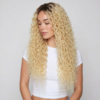 Curly Tape Hair Extensions 3B  #60 Platinum Blonde 20"