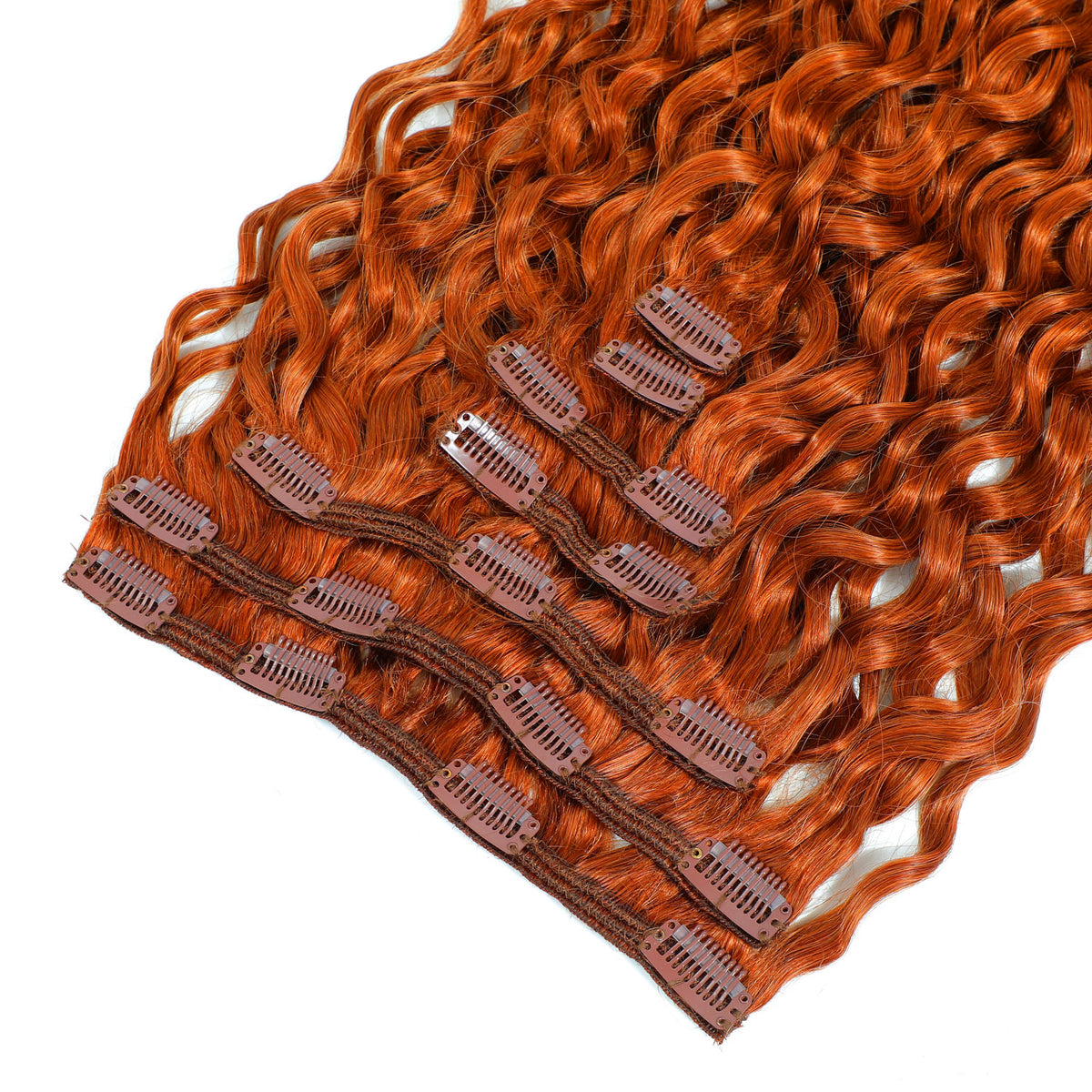 Curly Clip In Hair Extensions 3b #350 Copper