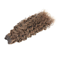 Weft Curly Hair Extensions 21"- #8 Cinnamon Brown
