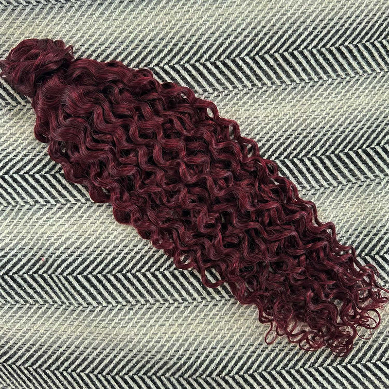 Curly Ponytail Hair Extensions in Burgundy