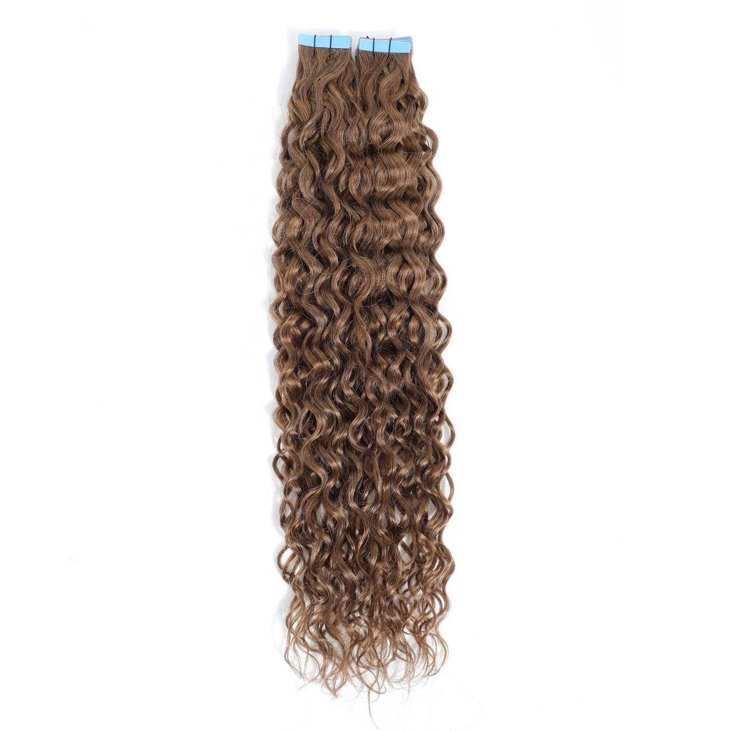 Curly Tape Hair Extensions 3B  #6 Medium Brown