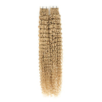 Curly Kinky Tape Hair Extensions 3C #22 Sandy Blonde