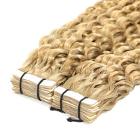 Curly Kinky Tape Hair Extensions 3C #22 Sandy Blonde