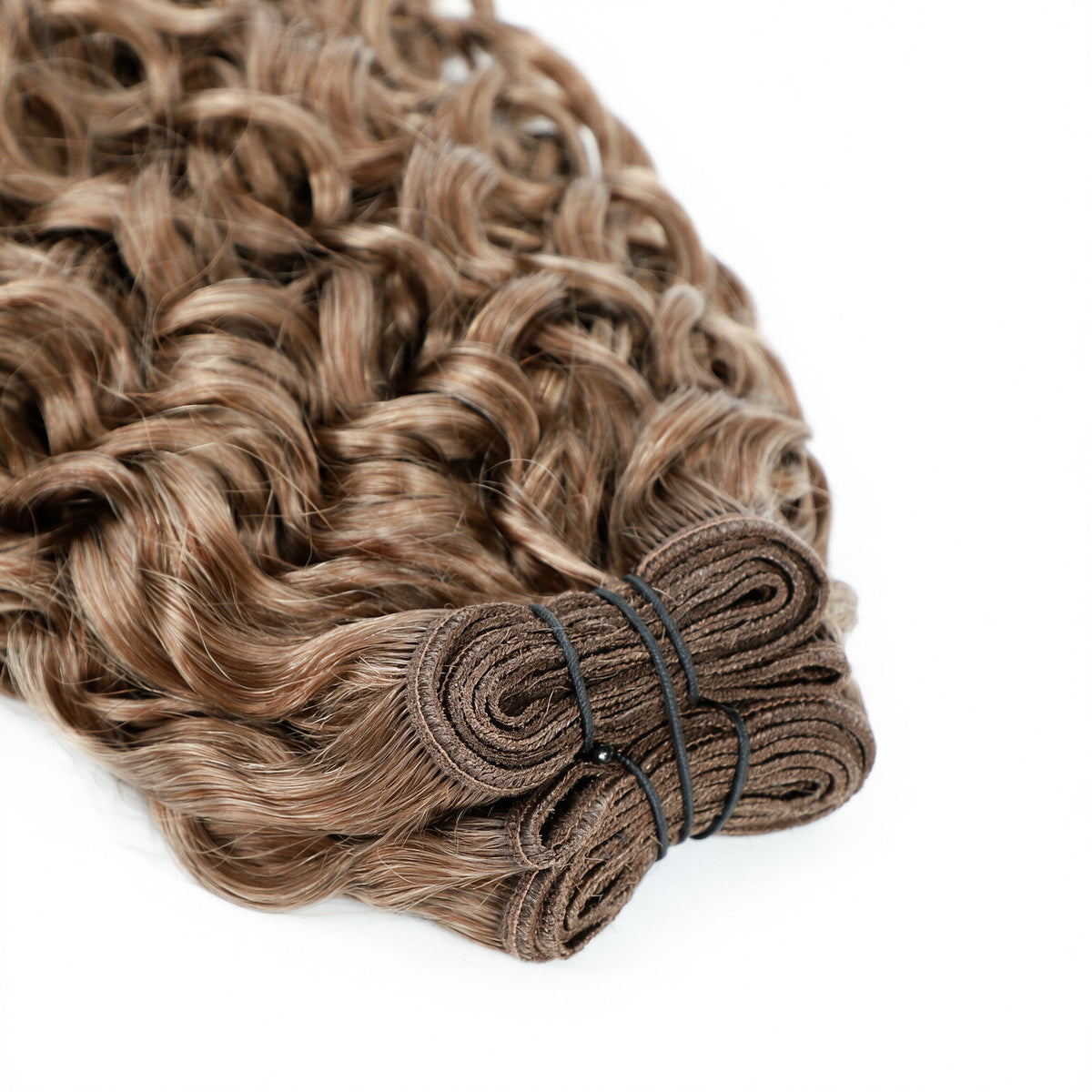 Weft Curly Hair Extensions 3B #12 Dirty Blonde