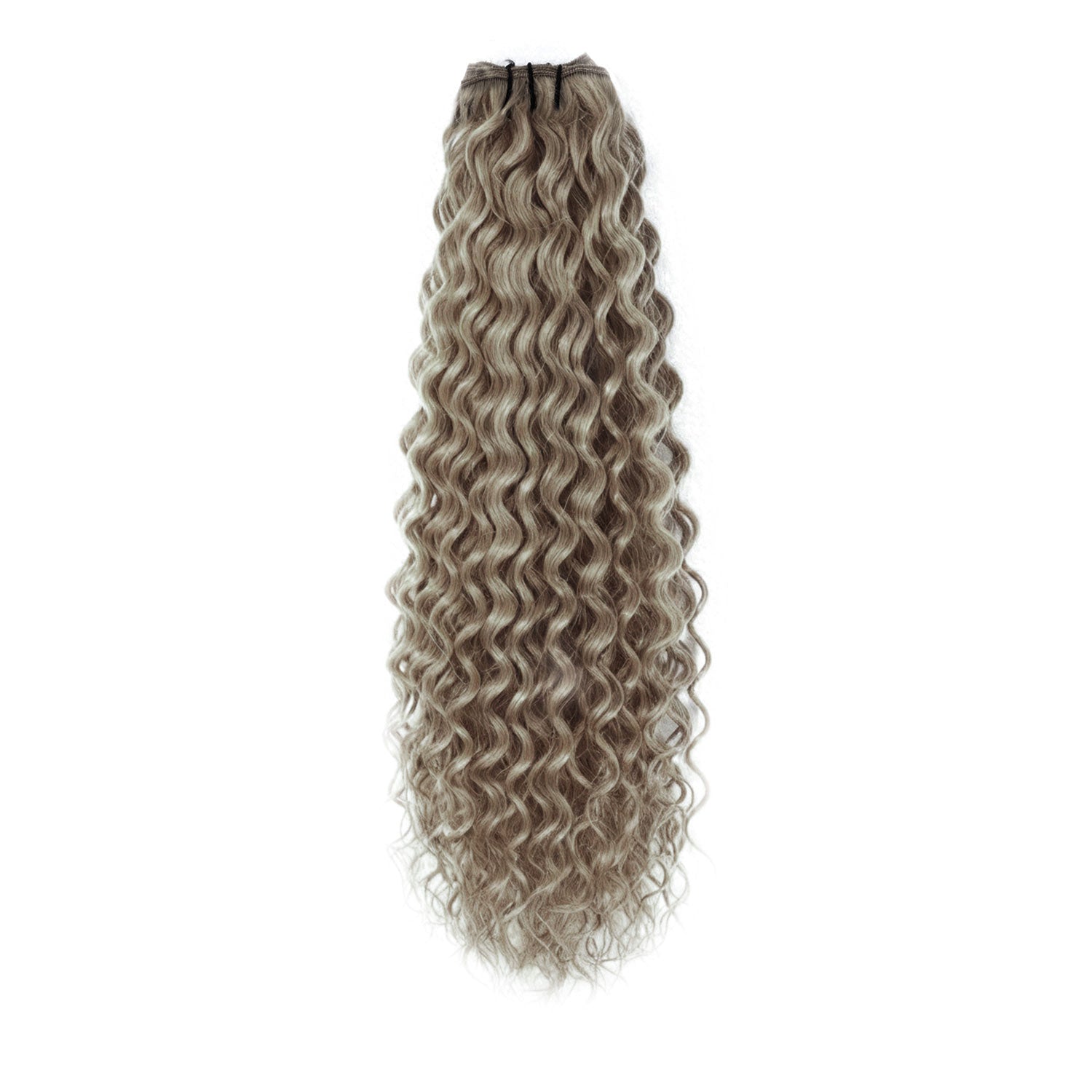 Weft Curly Hair Extensions 3B #17 Cool Beige Blonde