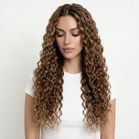 Weft Curly Hair Extensions 3B #12 Dirty Blonde