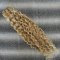 Weft Curly Hair Extensions 3B #22 Sandy Blonde