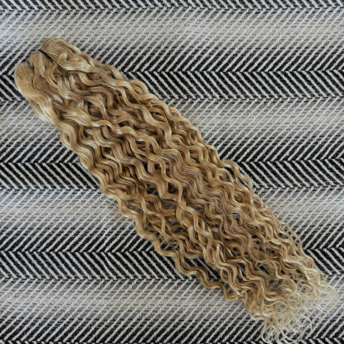 Weft Curly Hair Extensions 3B #22 Sandy Blonde 17" SALE