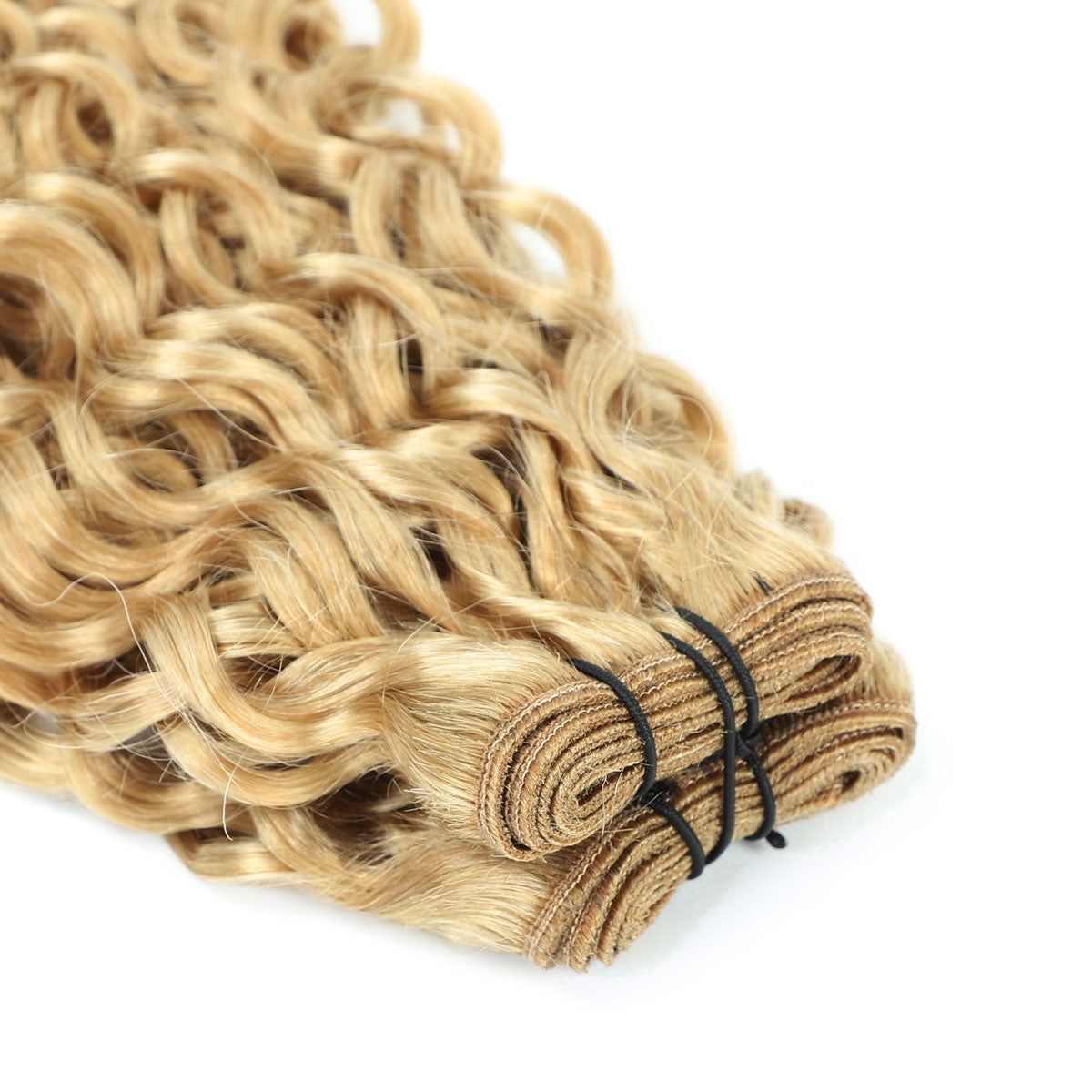 Weft Curly Hair Extensions 3B #22 Sandy Blonde