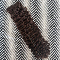 Weft Curly Hair Extensions 3C  #2 Dark Brown