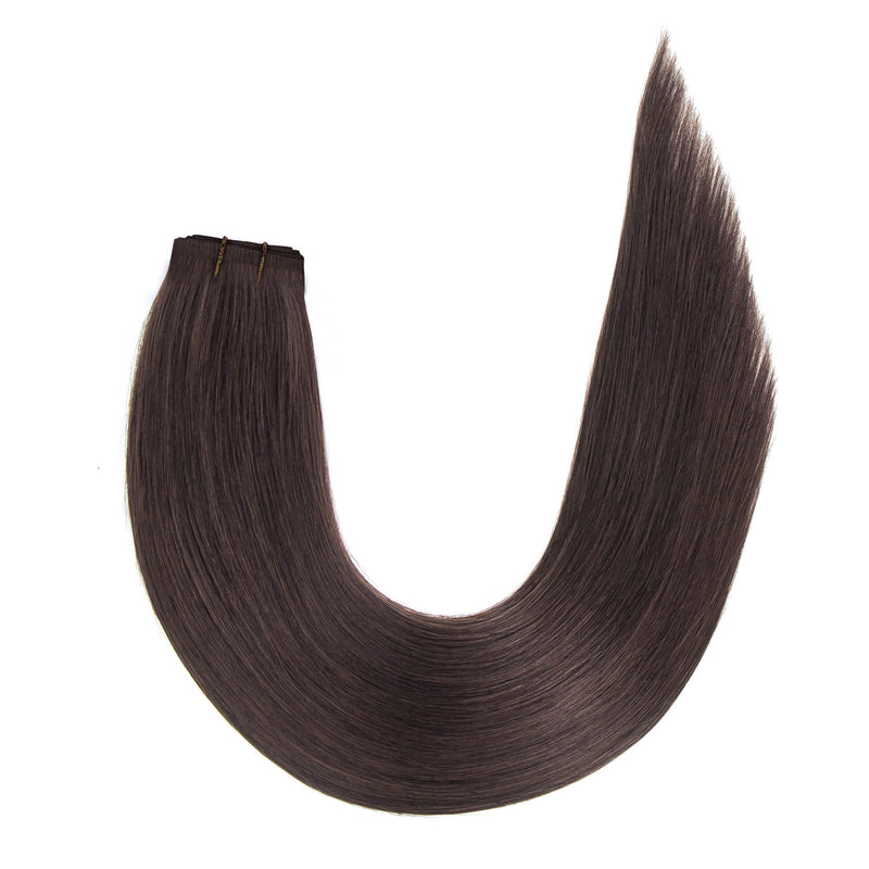 Flat Weft Hair Extensions #2c Chocolate Brown 22"