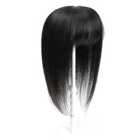 Black hair extension on a white background