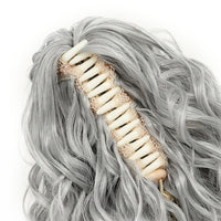 Claw Clip with  gray hair on a white background