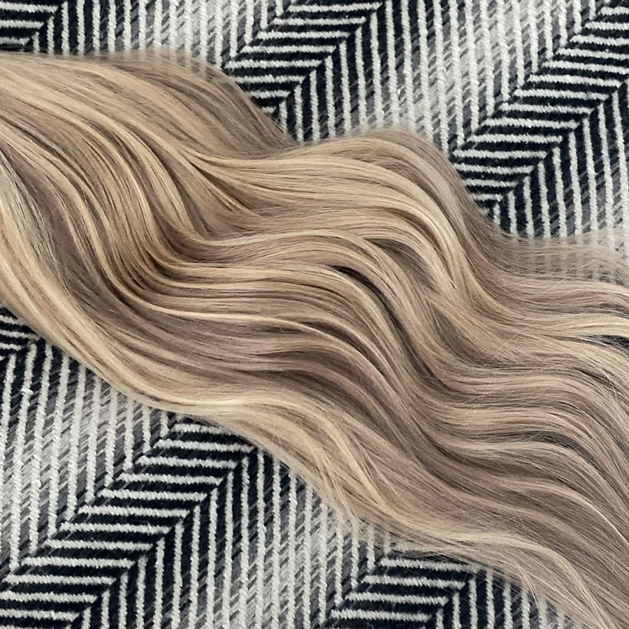 Weft Hair Extensions #17/17/1001 Dark Ash Pearl Blonde Mix 17" 60 Grams