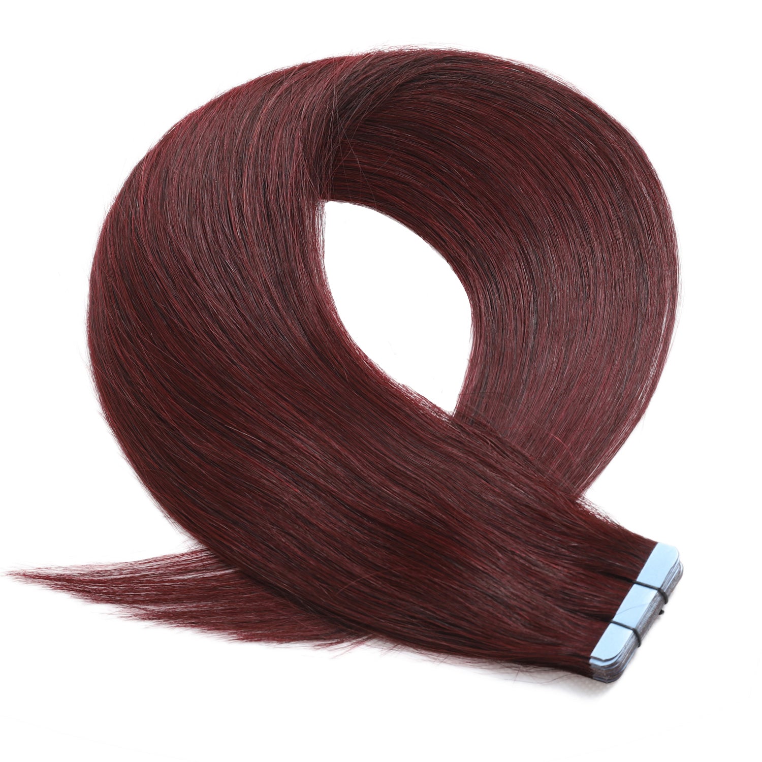 Tape Hair Extensions for Fine and Thin Hair, Mahogany, Human Hair Extensions