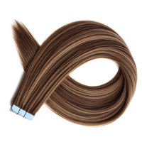 Sample Hair Extensions Colour Match #4/27 Chestnut Brown and Bronzed Blonde