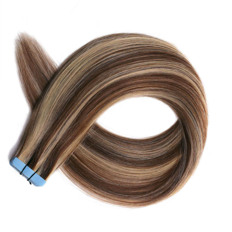 Sample Hair Extensions Colour Match #4/27 Chestnut Brown and Bronzed Blonde