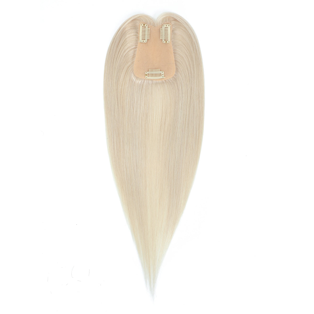 Blonde hair extension on a white background