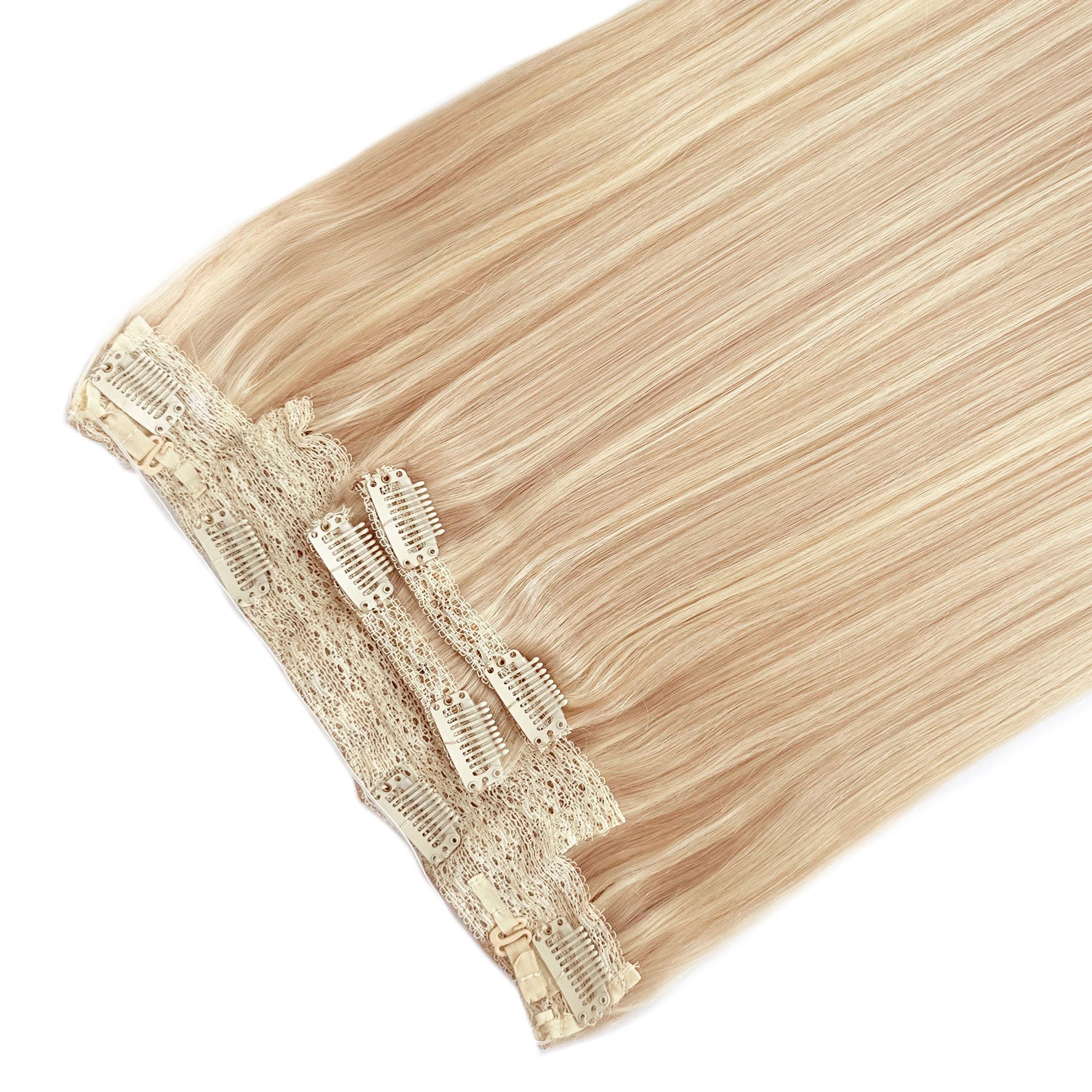 Halo Hair Extensions #51/60 Champagne and Platinum Blonde Mix