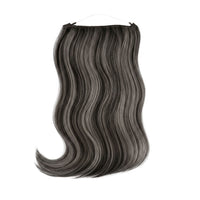 Halo Hair Extensions #1B/Grey Salt and Pepper