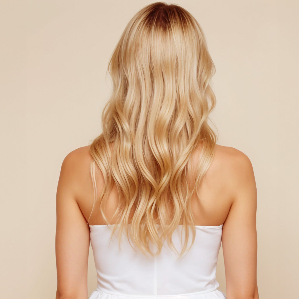 Tape In Hair Extensions Ash Brown Platinum Blonde Mix