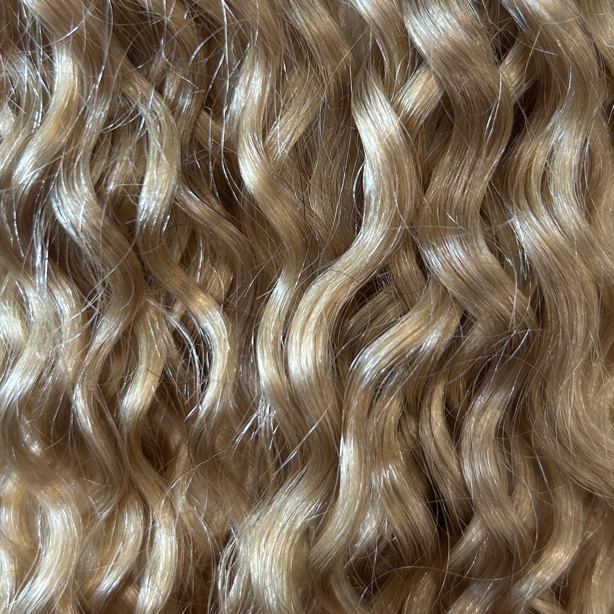 Ash Blonde Curly hair extensions
