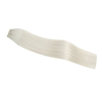 Ice Blonde Human Hair Extensions Russian Double Drawn, Thick Ends