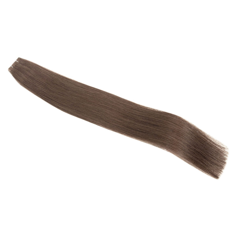 Double Drawn Invisible Tape Hair Extensions #3 Brown Russian Virgin